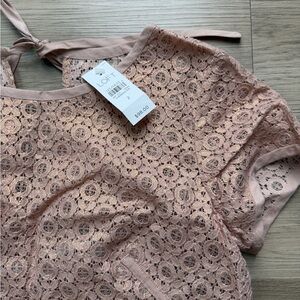 Ann Taylor Loft Shimmer Rose Lace Dress